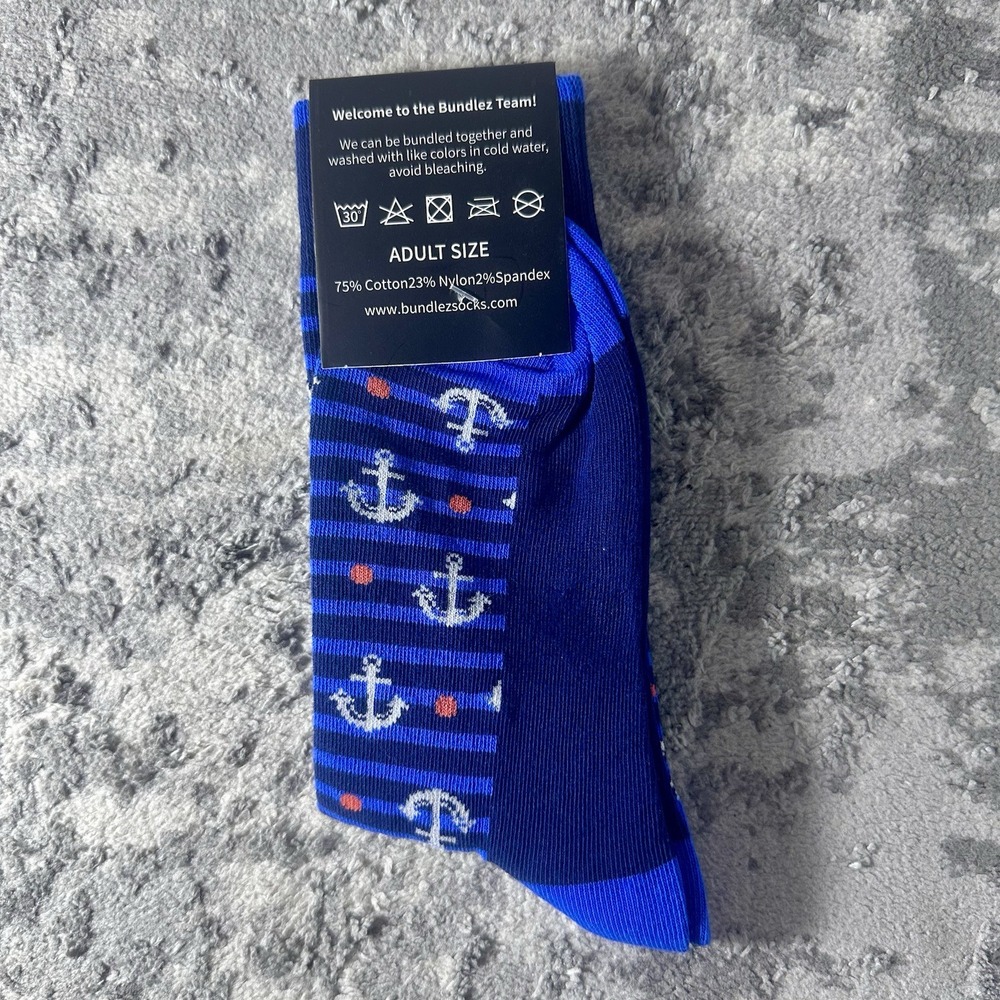 ANCHORS UNISEX  Fun Novelty Sock NEW - Picture 2 of 2